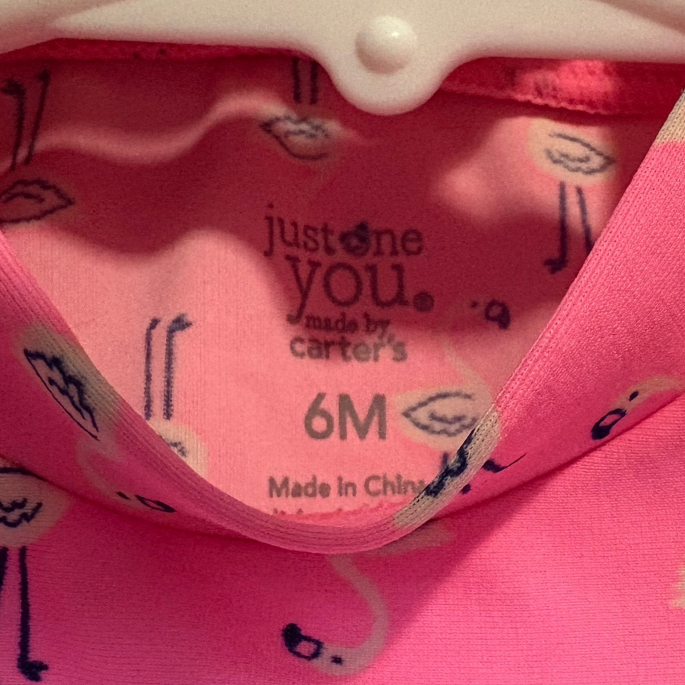 Carter's Pink Ruffle Rashguard Swim Set - Picture 3 of 4